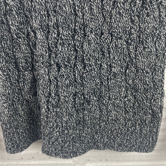 Lands' End Drifter Sweater Black Heather Cable Knit Crewneck Pullover XS - Picture 5 of 16